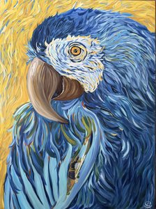 Guacamayo azul brillante de Maryna Kovalchuk