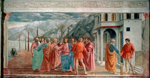 El tributo, 1425 de Masaccio Tommaso