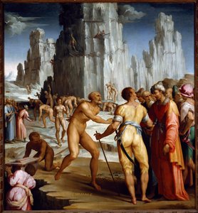 Trabajo de minería de diamantes de Maso da San Friano