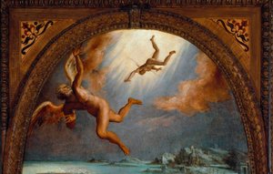 La caída de Ícaro (detalle) de Maso da San Friano