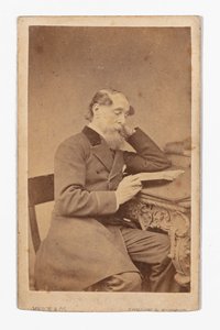 Carte-de-visite de Charles Dickens, por Mason & Co de Mason and Co.