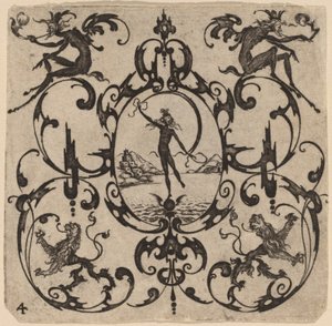 Ornamento con grotesco de Master CR