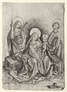 Madonna y Niño en un Jardín entre Santa Bárbara y Santa Dorotea