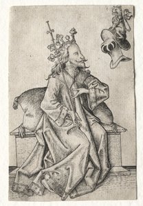 Las pequeñas cartas: Segundo palo: Cascos: Carta con rey y casco de Master ES