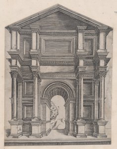 Speculum Romanae Magnificentiae: Arco por Maestro GA con el Caltrop, siglo XVI