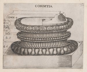 Speculum Romanae Magnificentiae: base corintia, ca. 1537 de Master GA