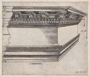 Speculum Romanae Magnificentiae: Entablamento Corintio de Master GA