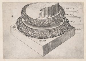 Speculum Romanae Magnificentiae: base jónica, ca. 1537 de Master GA
