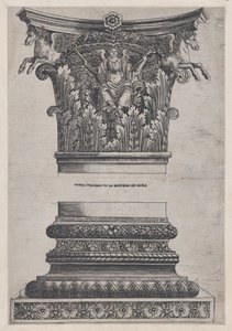 Speculum Romanae Magnificentiae: capital de Pegaso del Templo de Marte Ultor y dec..., ca. 1537 de Master GA