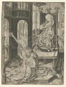 La lactancia de San Bernardo de Master I.A.M. of Zwolle