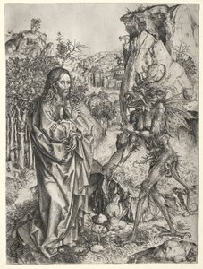 La tentación de Cristo, 1400s de Master L Cz