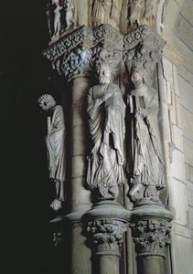 (Detalle) del Pórtico de la Gloria que representa a San Andrés