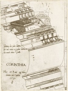 Entablamento del Templo de Vespasiano, Roma de Master PS