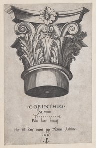 Speculum Romanae Magnificentiae: Capital corintio, 1535 de Master PS