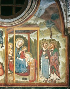 La Adoración de los Magos (fresco) de Master Trecentesco of Sacro Speco School