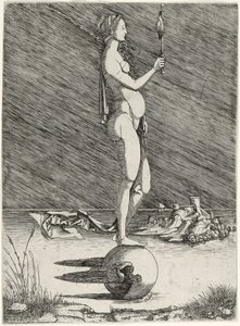 Fortuna navegando en un globo alado, c.1510-15 de Master of 1515