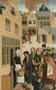 Las siete obras de caridad
Panel de un políptico con las siete obras de caridad: alimentar al hambriento de Master of Alkmaar