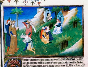 El rey de Cachemira imparte justicia de Master of Boucicaut