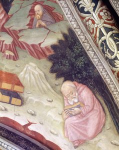 Italia, Región del Piamonte, provincia de Alessandria, fresco en la capilla de la Basílica de Santa María Assunta