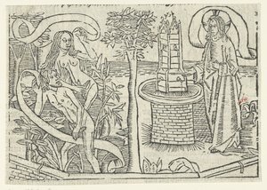 Expulsión del Paraíso de Master of Delft (attributed to)