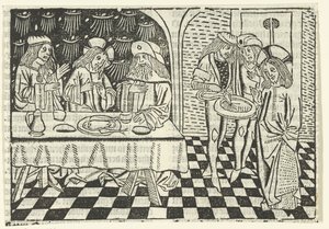 Comida con los fariseos de Master of Delft (attributed to)