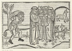 Parábola de la oveja perdida de Master of Delft (attributed to)