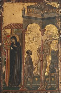 La flagelación, primera mitad del siglo XIV de Master of Forli