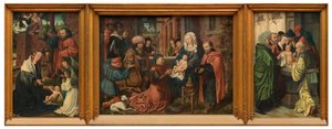 Tríptico de la Epifanía (óleo sobre tabla) de Master of Frankfurt
