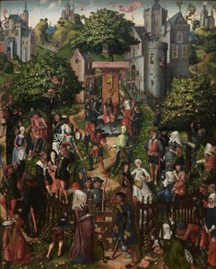 Festival de los arqueros (óleo sobre tabla) de Master of Frankfurt