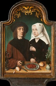 Autorretrato del artista con su esposa, 1496 de Master of Frankfurt