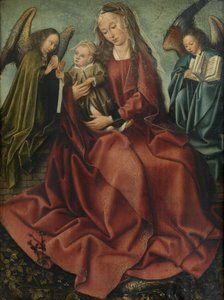 La Virgen y el Niño entre dos ángeles de Master of Frankfurt