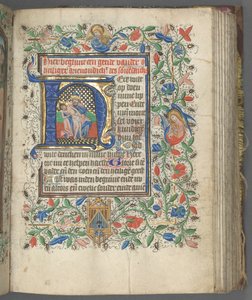Libro de Horas Uso de Utrecht: fol. 63r, Inicial con la Santísima Trinidad