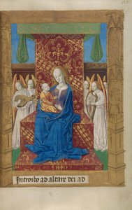 La Virgen y el Niño entronizados de Master of Guillaume Lambert