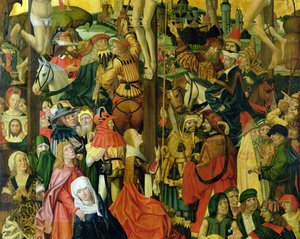La crucifixión, c.1500 (detalle) de Master of Hamburg