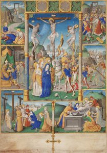 La Crucifixión con seis escenas de la Pasión de Cristo