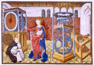 Sabiduría enseñando al autor los preceptos de la templanza, c. 1455 de Master of Jean Rolin II
