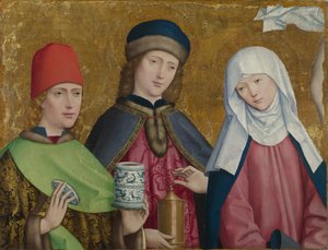 Santos Cosme y Damián y la Virgen El retablo de Liesborn, ca. 1470-1480 de Master of Liesborn