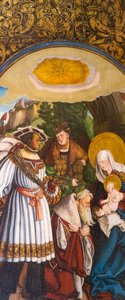Alemán: La Adoración de los Reyes Magos de Master of Messkirch