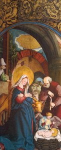 Alemán: El nacimiento de Cristo de Master of Messkirch