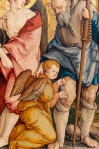 Alemán: Die Heiligen Sebastian und Rochus The Saints Sebastian and Roch de Master of Messkirch