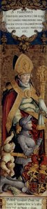 San Martín con mendigo y el fundador Gottfried Werner von Zimmern de Master of Messkirch