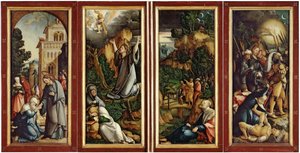 El retablo de Wildenstein cerrado de Master of Messkirch
