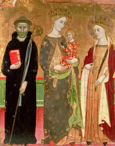 La Virgen y el Niño con Santa Olivia y San Benito de Master of Rubió