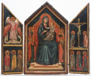 Virgen con el Niño en trono con las santas Lucía, Margarita, María Magdalena y Catalina de Alejandría