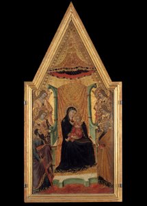 La Virgen en majestad entre San Pablo, San Pedro y cuatro ángeles de Master of Santa Maria di Castello