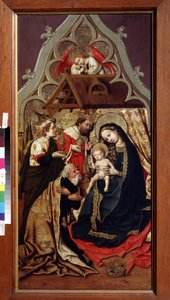 La Adoración de los Reyes Magos. La Adoración de los Reyes Magos. Pintura del Maestro del Castillo de Lichtenstein, pintor austriaco (activo entre 1430 y 1450), hacia 1440. Óleo sobre madera. Museo de Bellas Artes Pushkin, Moscú de Master of Schloss Lichtenstein
