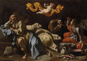 La anunciación a los pastores de Master of the Annunciation to the Shepherds