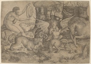 Tema alegórico: Combate de animales