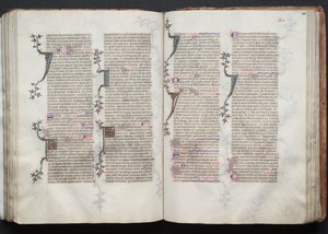 El misal de Gotha: Fol. 101r, texto, c. 1375 de Master of the Boqueteaux