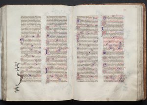 El Misal de Gotha: Fol. 104r, Texto, c. 1375 de Master of the Boqueteaux